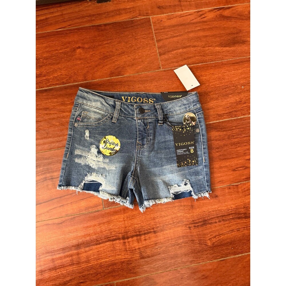 VIGOSS Girls Denim Jeans Shorts Size 8